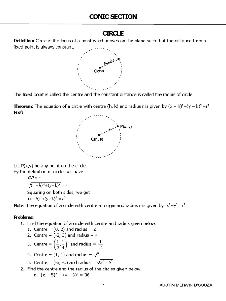 CONIC SECTION (I PU)-20251101203220 | PDF | Ellipse | Perpendicular