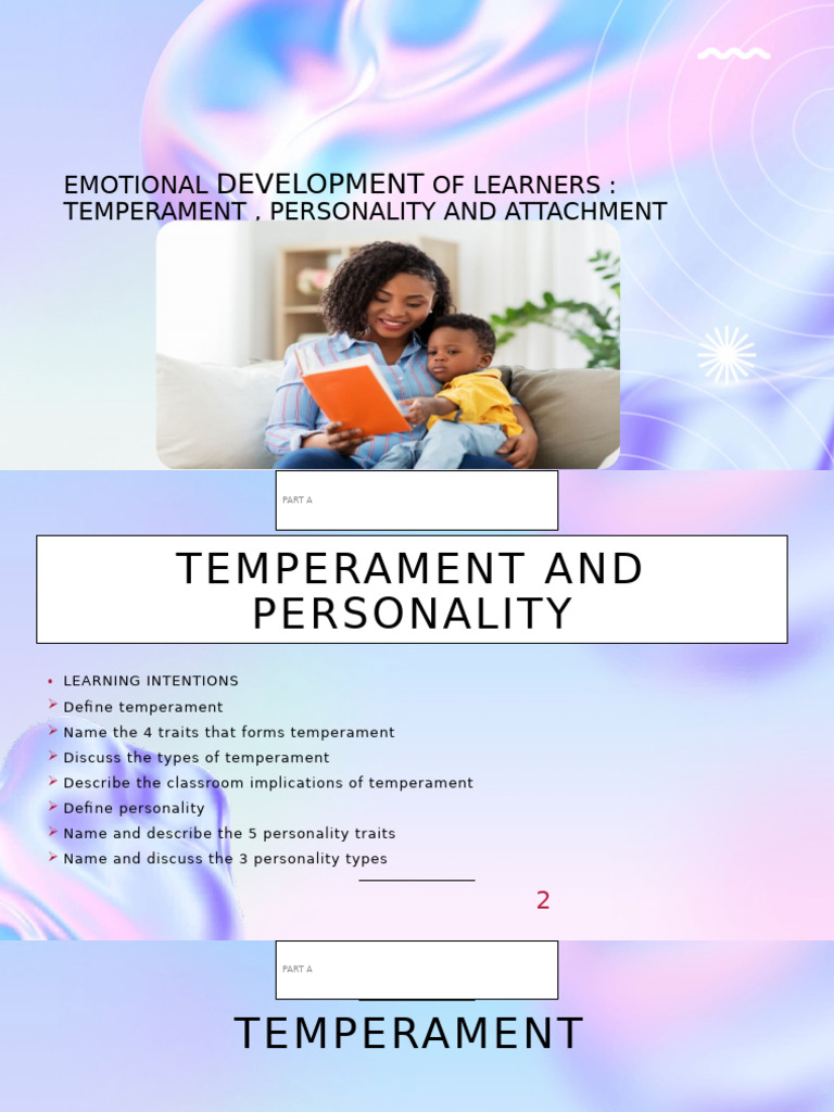 Emotional Development: Temperament & Attachment | PDF | Temperament ...