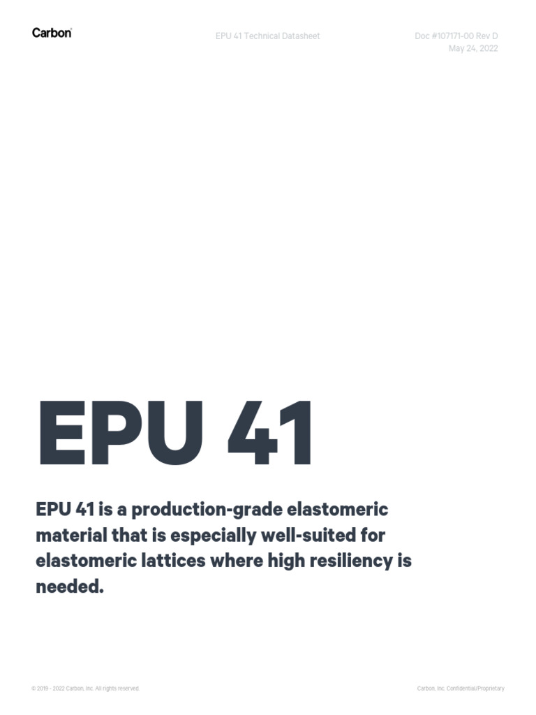 EPU 41 Technical Datasheet Overview | PDF | Strength Of Materials ...