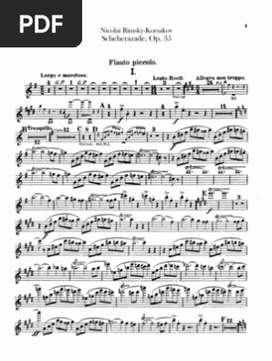 Rimsky-Korsakov - Scheherazade Op35 (Piccolo Part) | PDF