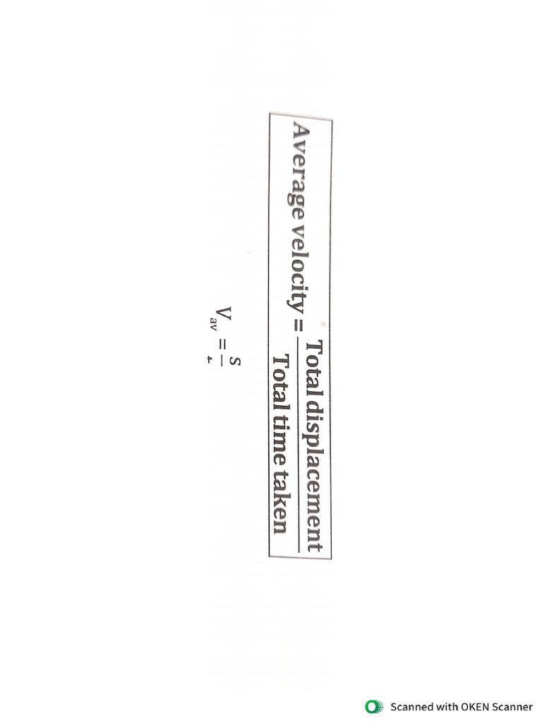 Average Velocity PDF