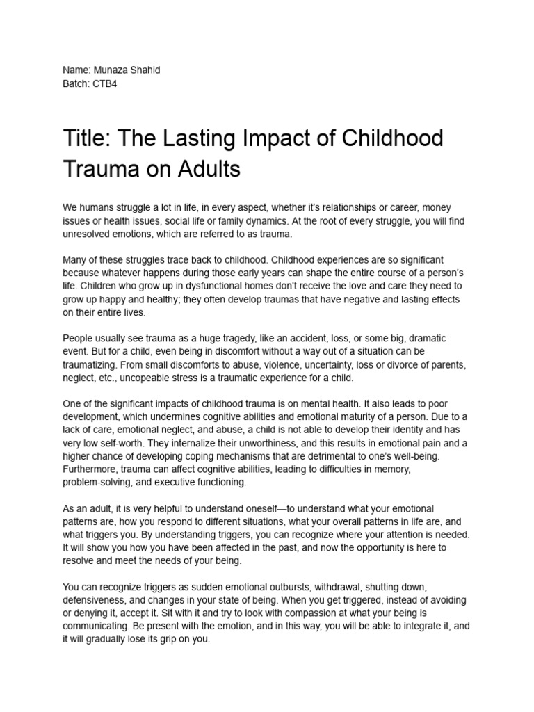 Article Munaza | PDF | Psychological Trauma | Psychology