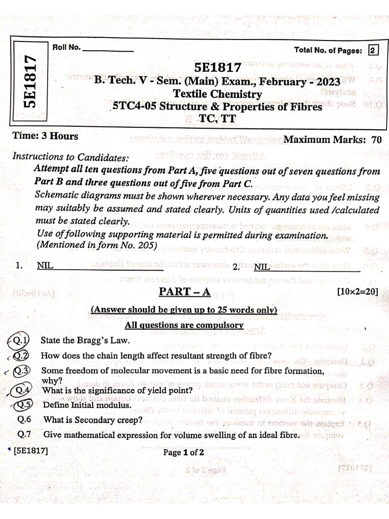 SPF Questions 5th Sem | PDF