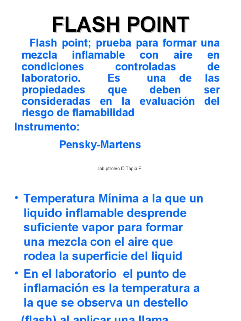 Flash Point | PDF | Ingeniería de Procesos Químicos | Química Física