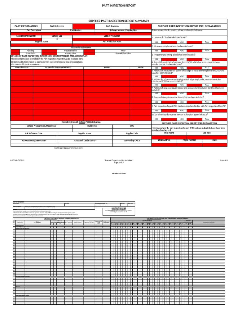 Supplier Part Inspection Report Summary | PDF | Chess Theory | Chess ...