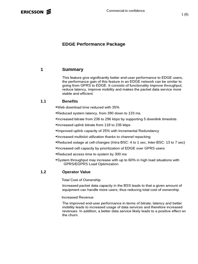 EDGE Performance Package | PDF | Telecommunications | Electronics