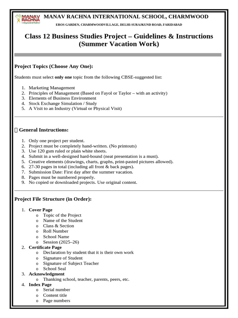 Class 12 BST Project File (Holiday Homework) | PDF | Stocks