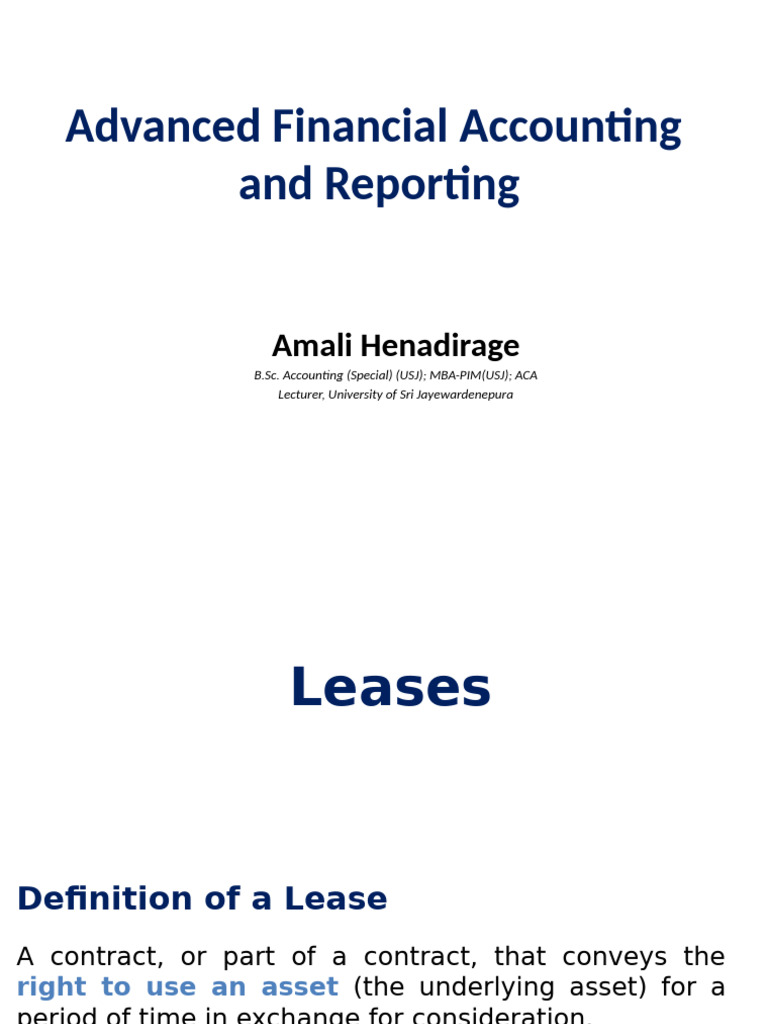 Lease Accounting and Reporting Guide | PDF | Lease | Depreciation