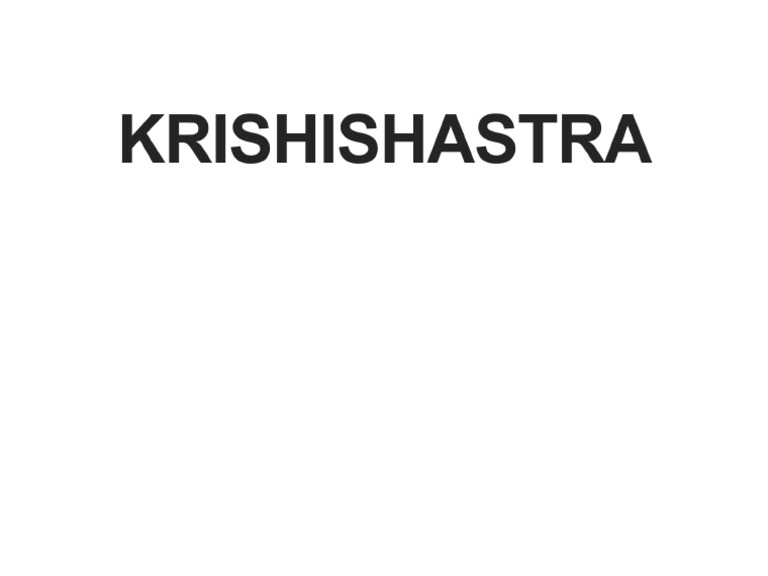Krishi Shastra | PDF