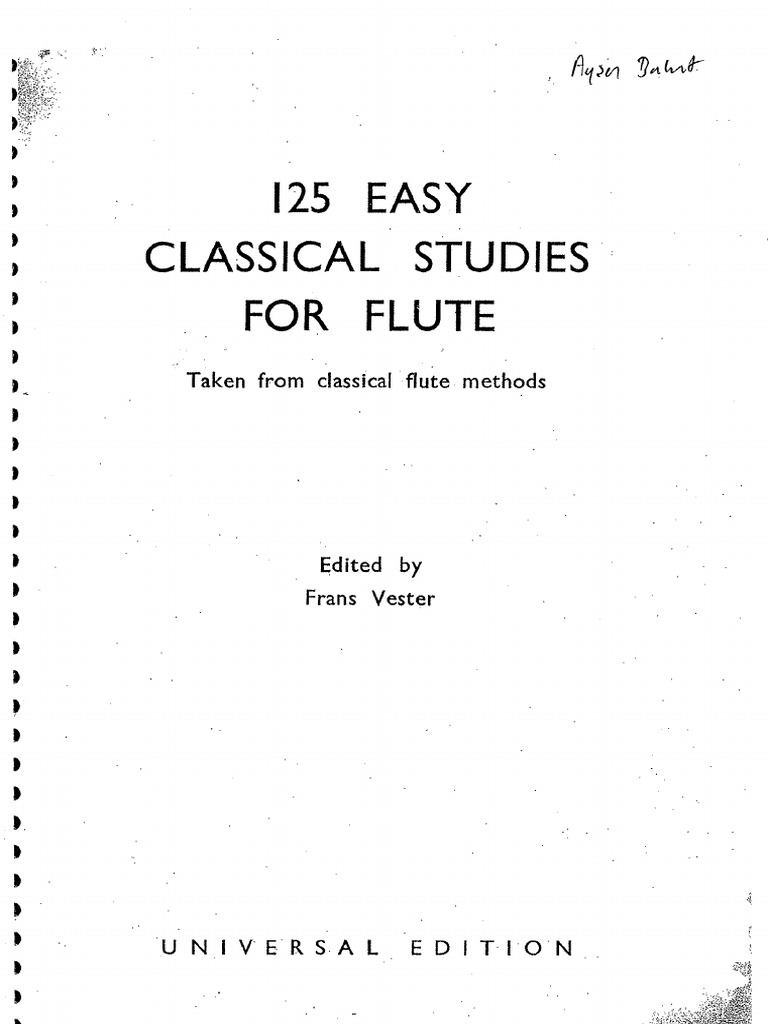 125 Easy Classical Studies For Flute | PDF