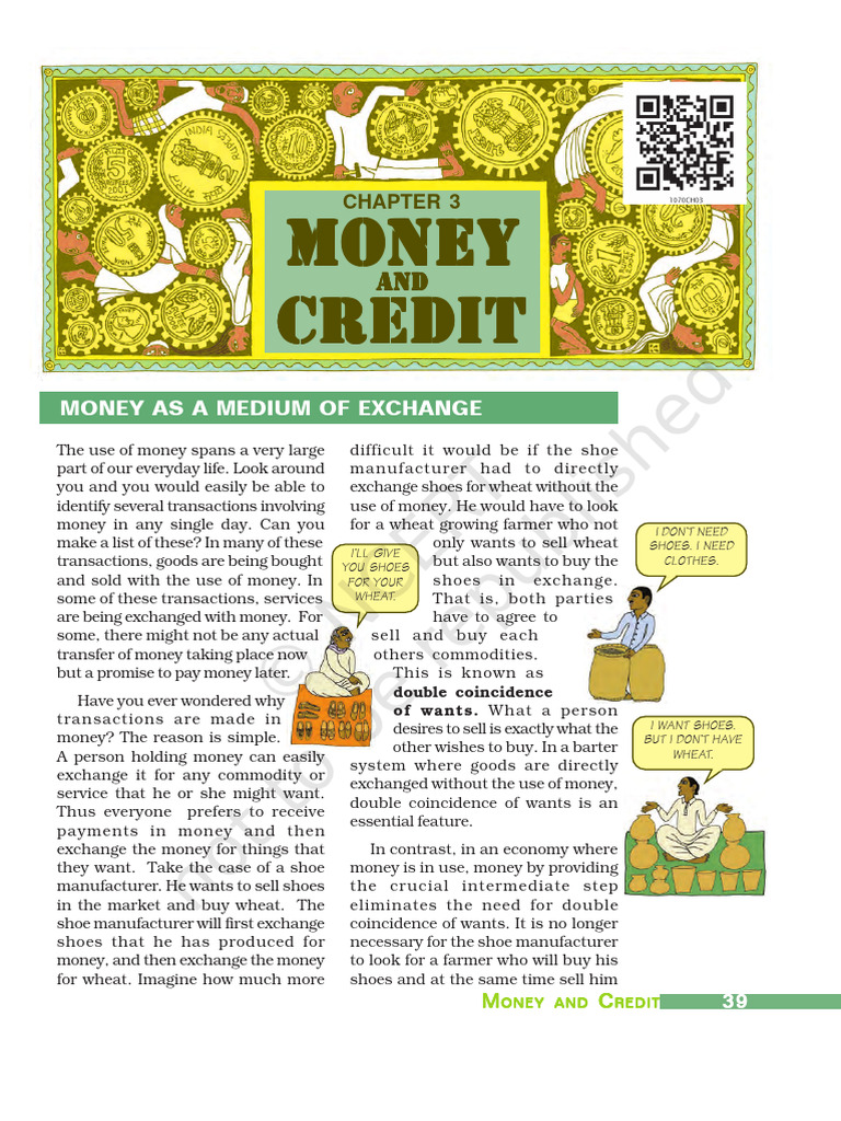Understanding Money as a Medium of Exchange | PDF | Loans | Finance ...