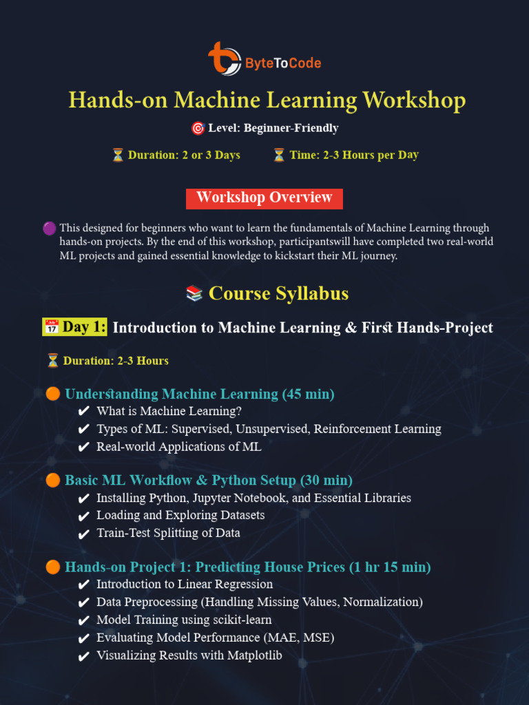 Workshop+5+syllabus+(1) | PDF | Machine Learning | Deep Learning