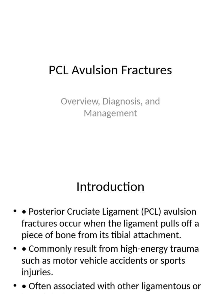 PCL Avulsion Fractures: Diagnosis & Management | PDF