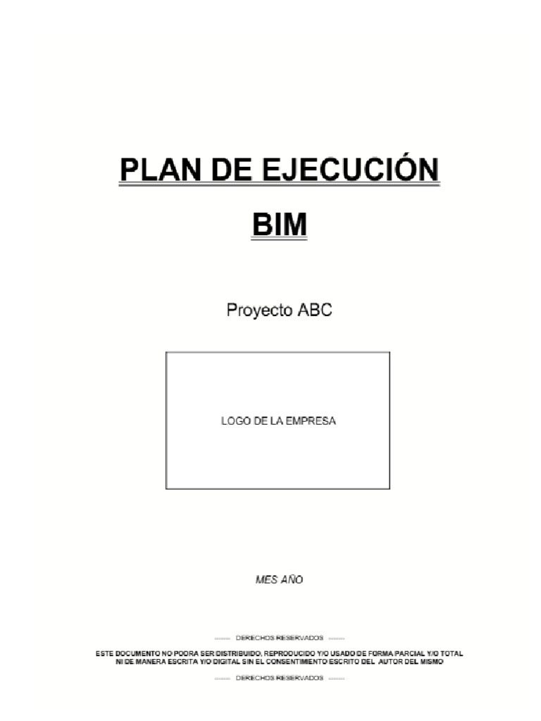 Plantilla de Plan de Ejecucion BIM BEP | PDF