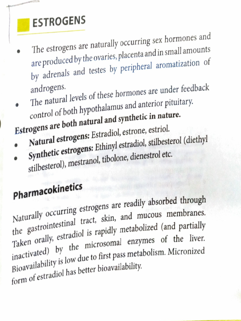 Overview of Estrogens and Progesterone | PDF | Hormone Replacement ...