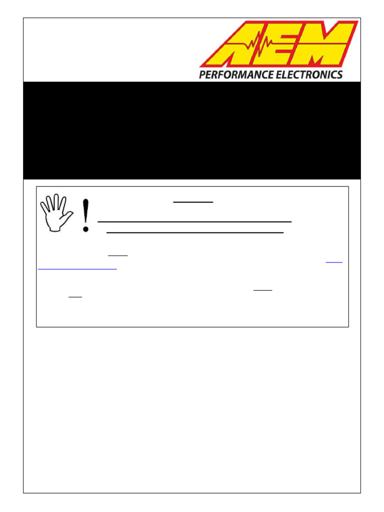 AEM Infinity EMS Installation Guide | PDF | Electrical Connector ...