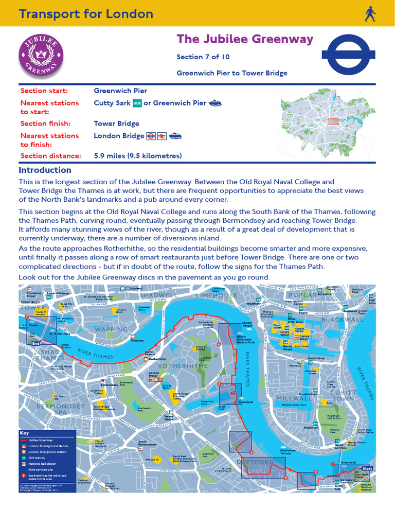 Greenwich Reach Swing Bridge Route | PDF | River Thames