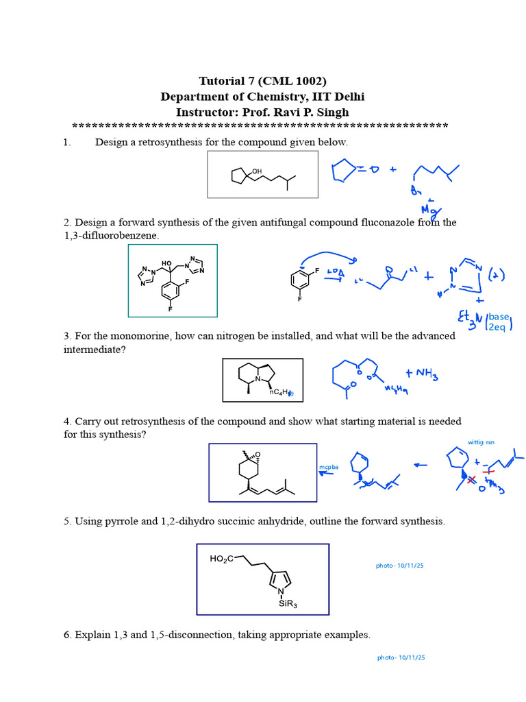 Chemistry Retrosynthesis Tutorial Guide | PDF