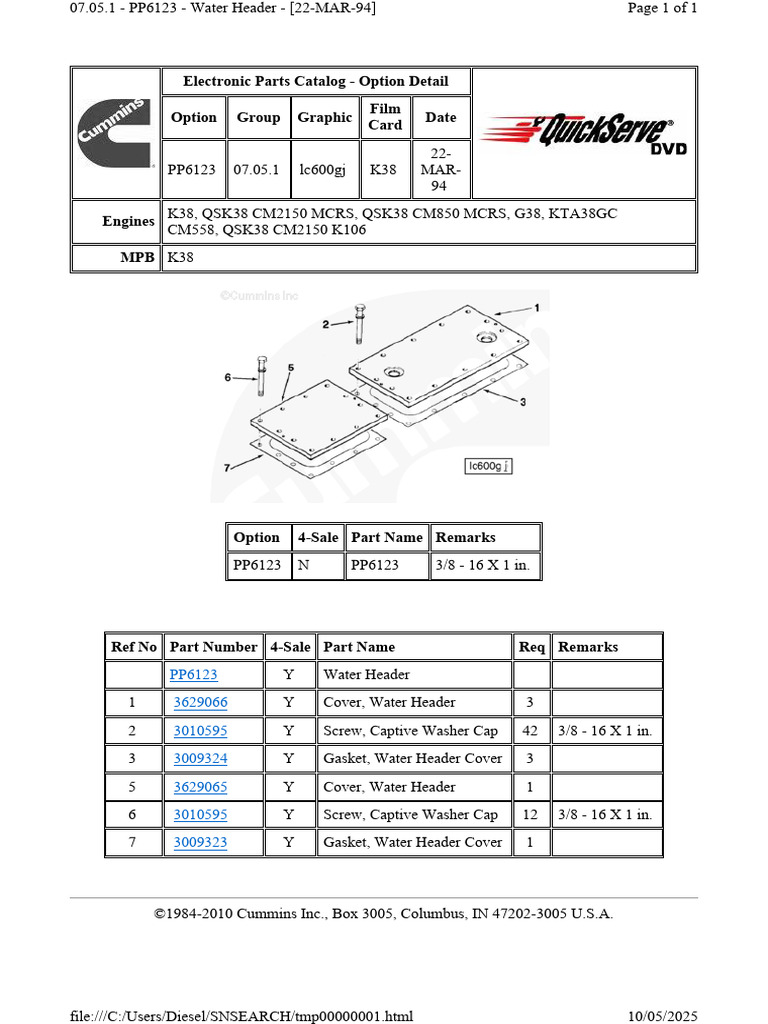 Electronic Parts Catalog - Option Detail Option Group Graphic Film Card ...