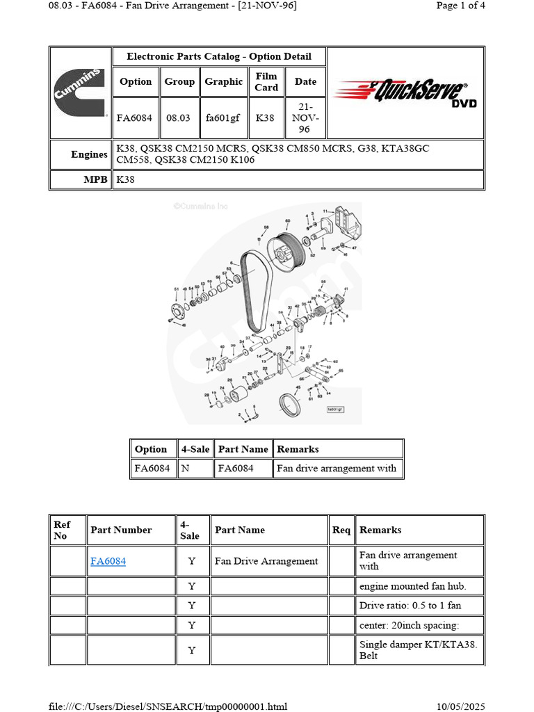 Electronic Parts Catalog - Option Detail Option Group Graphic Film Card ...