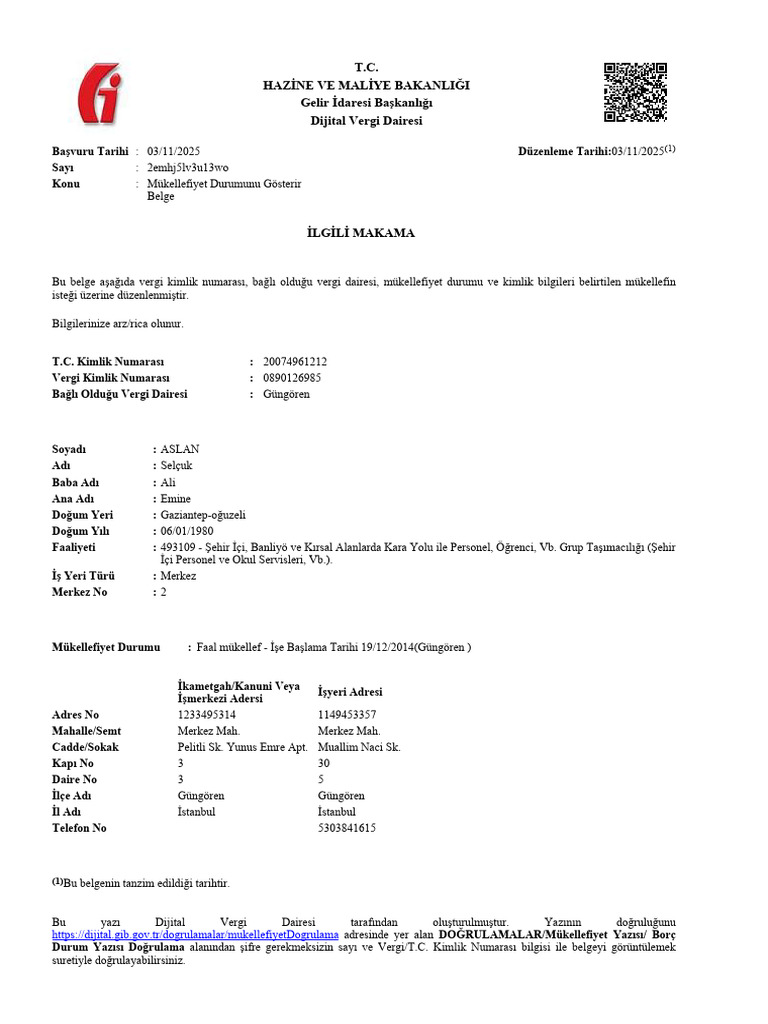 Mukellefiyet Yazisi 03-11-2025 23 01 | PDF