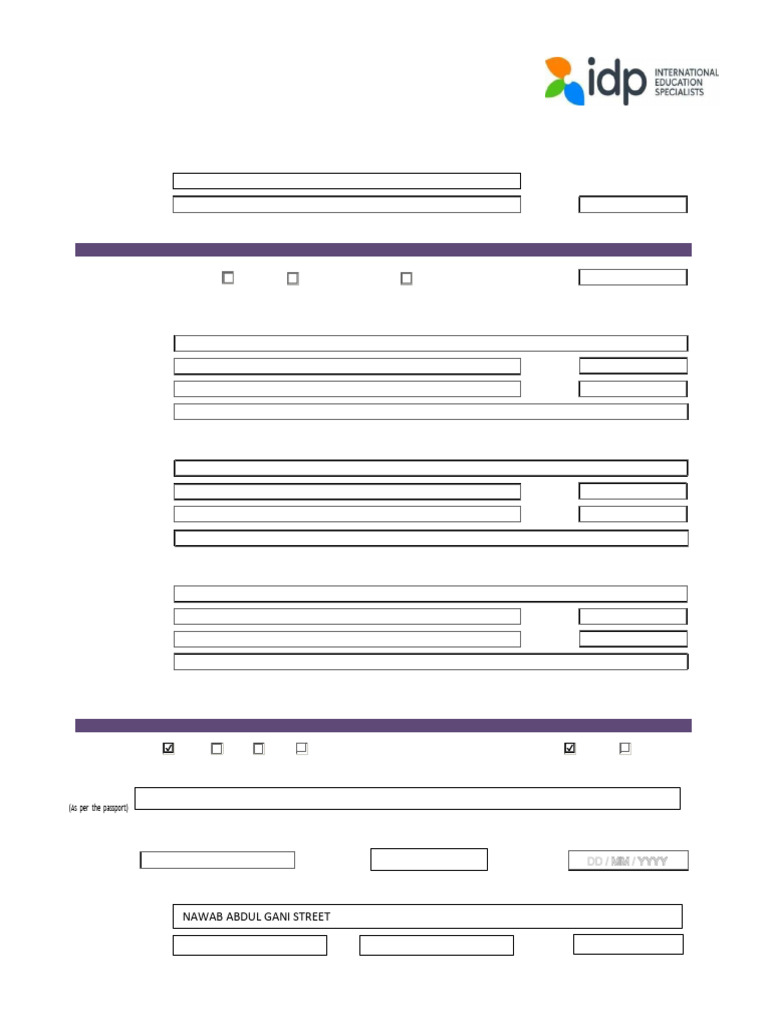 Australian Common Application Form | PDF | Test Of English As A Foreign ...