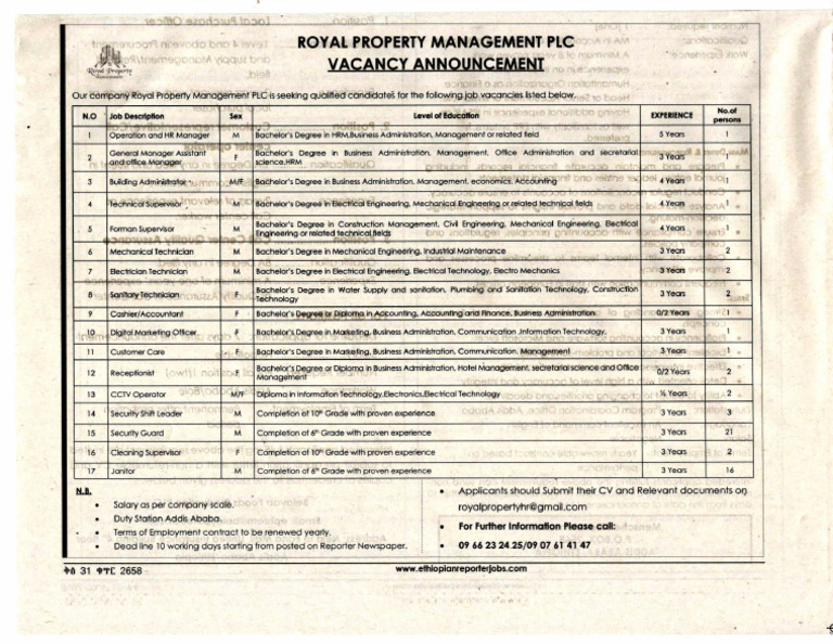 Reporter Job Vaccancy | PDF