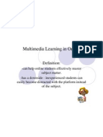 Multimedia Learning in Online Classes