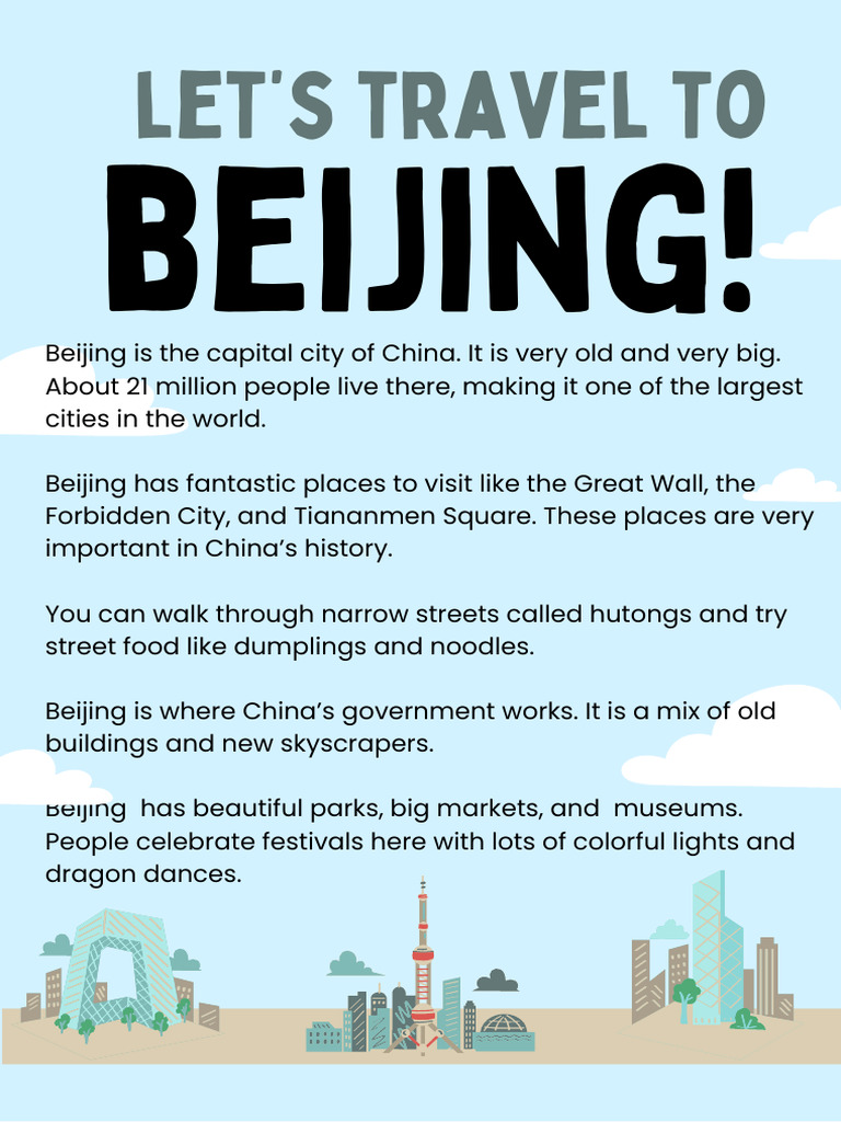 Explore Beijing: History, Culture & Food | PDF