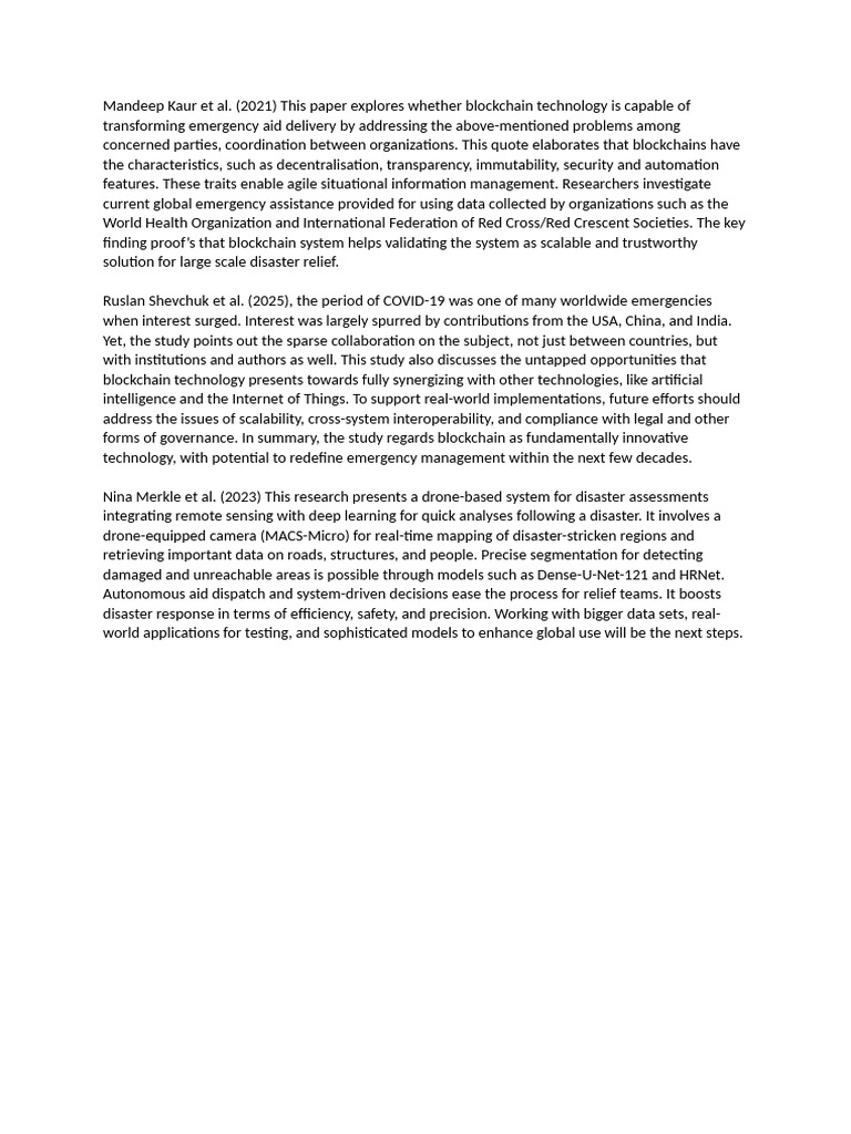 Blockchain and Drones in Disaster Relief | PDF