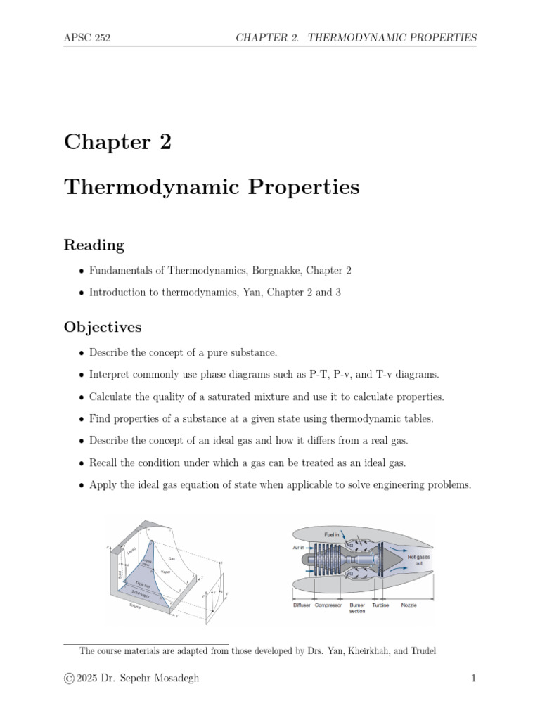 APSC 252 Chapter 2 - Filled | PDF | Gases | Phase (Matter)