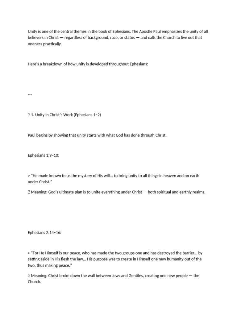 Unity Is One of-WPS Office | PDF | Jesus | Paul The Apostle