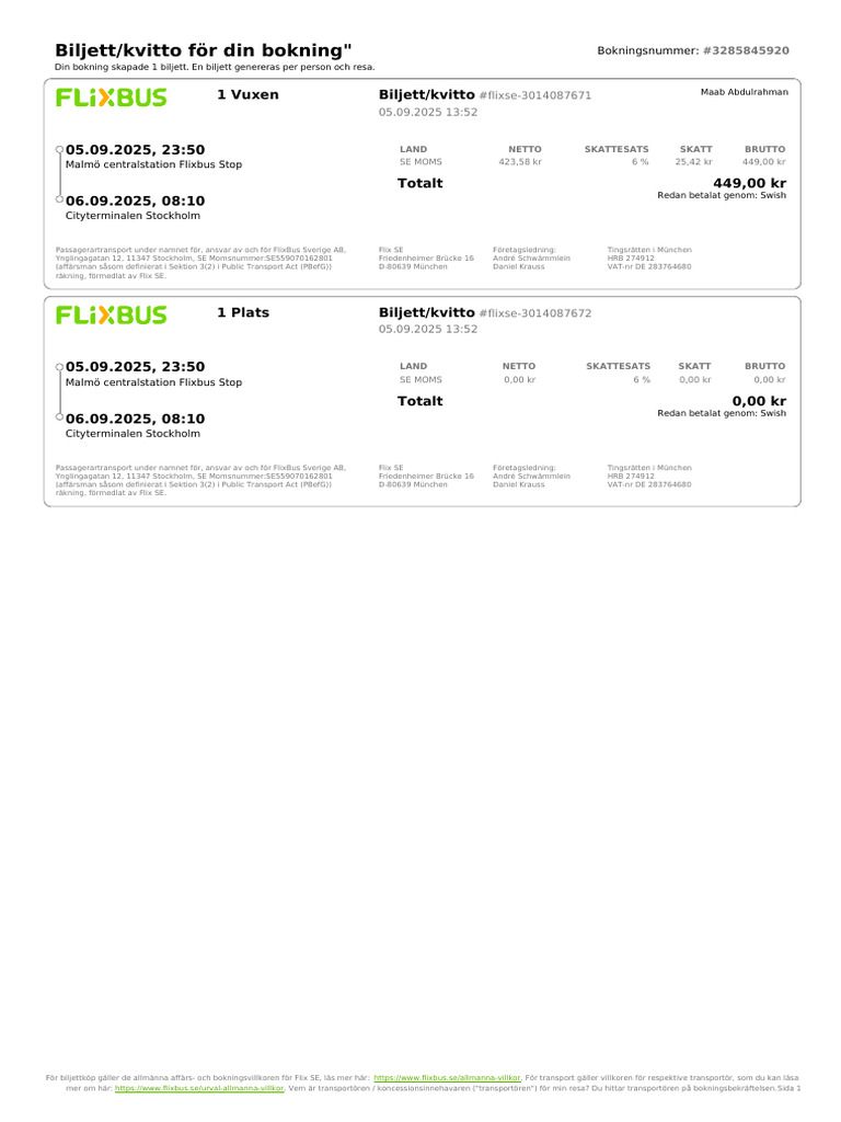 Invoice 3285845920 | PDF