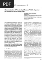 Characterization of Polydimethylsiloxane (PDMS) Properties
