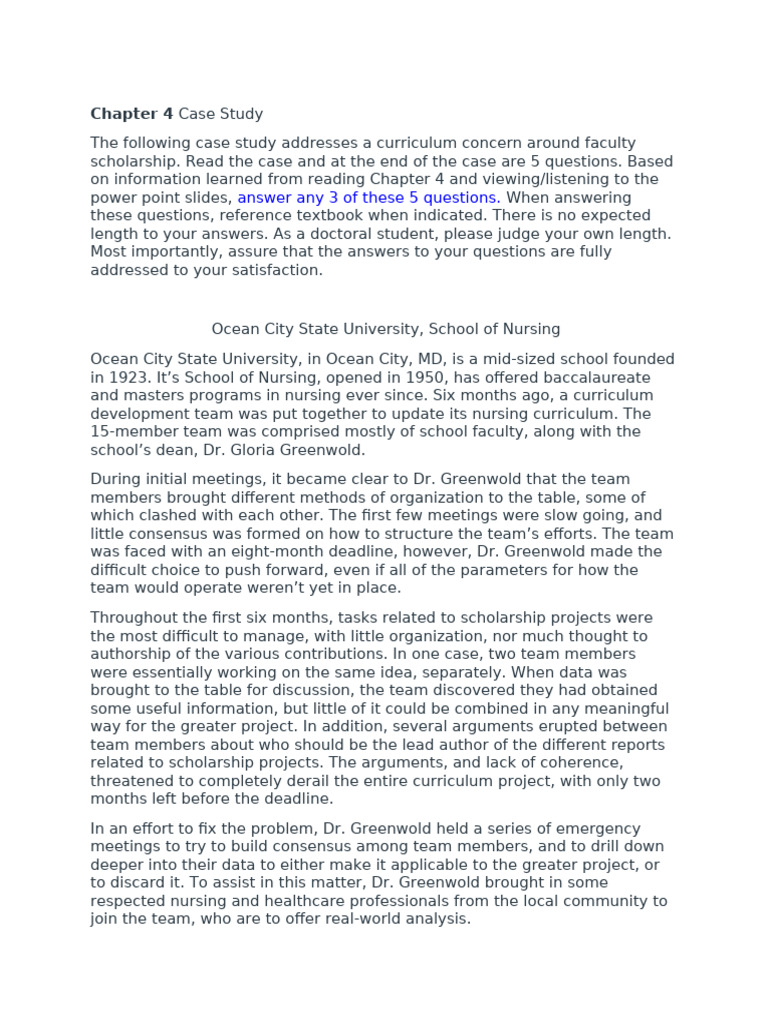 Chapter 4 Case Study | PDF