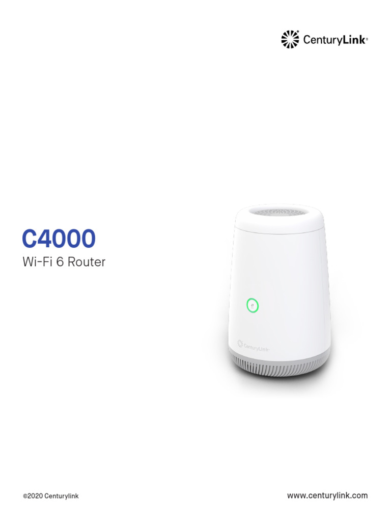 CenturyKink C4000 Datasheet 05-2020 | PDF | Wi Fi | Ieee 802.11