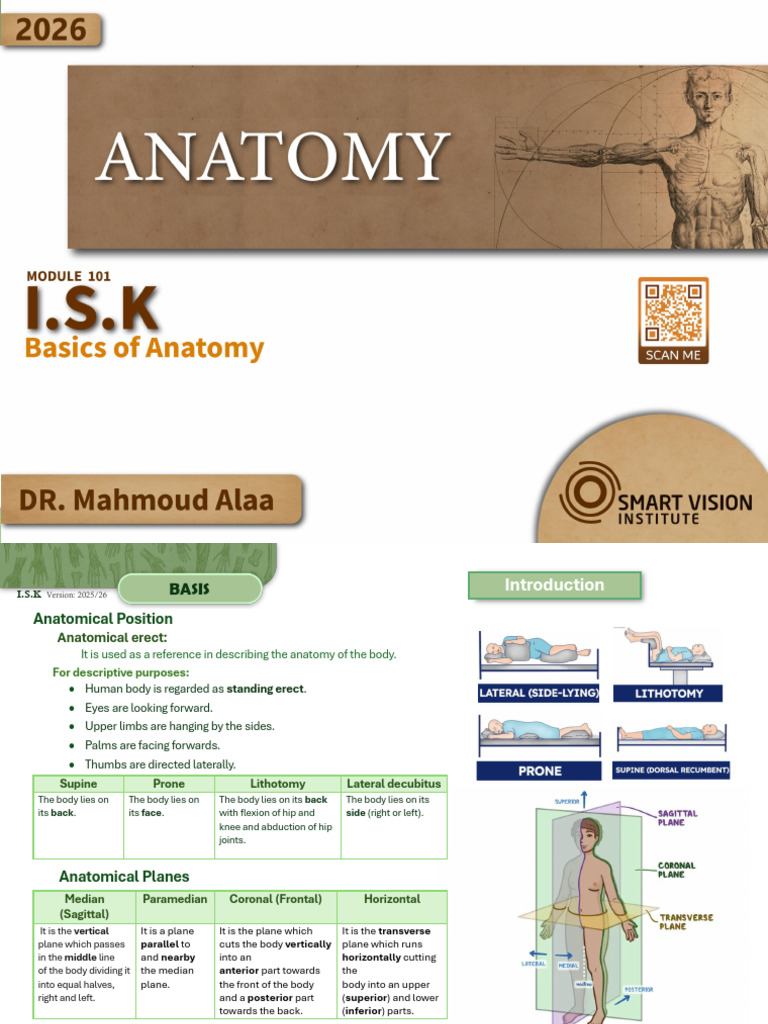 Anatomical Positions and Fascia Overview | PDF | Anatomical Terms Of ...