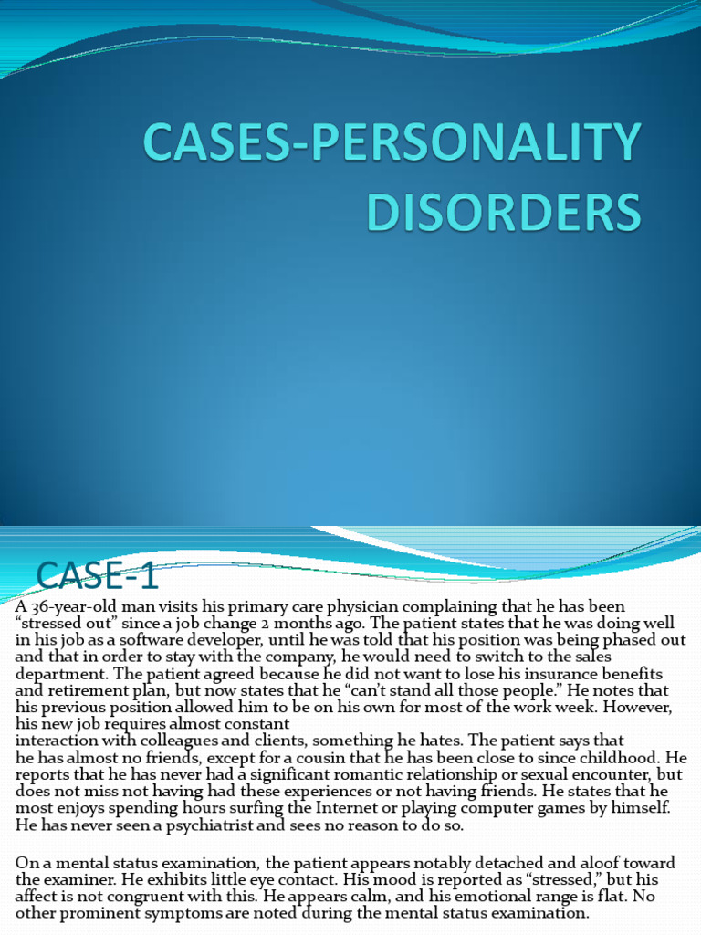 Mental Health Case Studies Analysis | PDF | Psychiatry | Depression (Mood)