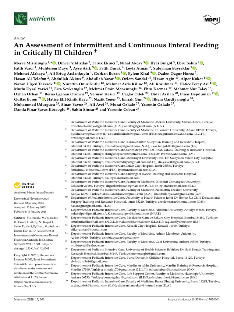 Intermittent vs Continuous Feeding in Kids | PDF | Nutrition | Diet ...