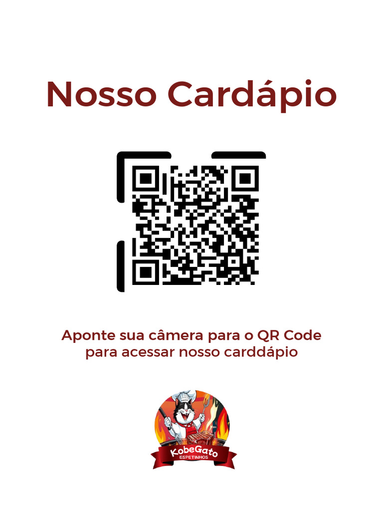 QR Code Cardapio Kobe Gato | PDF