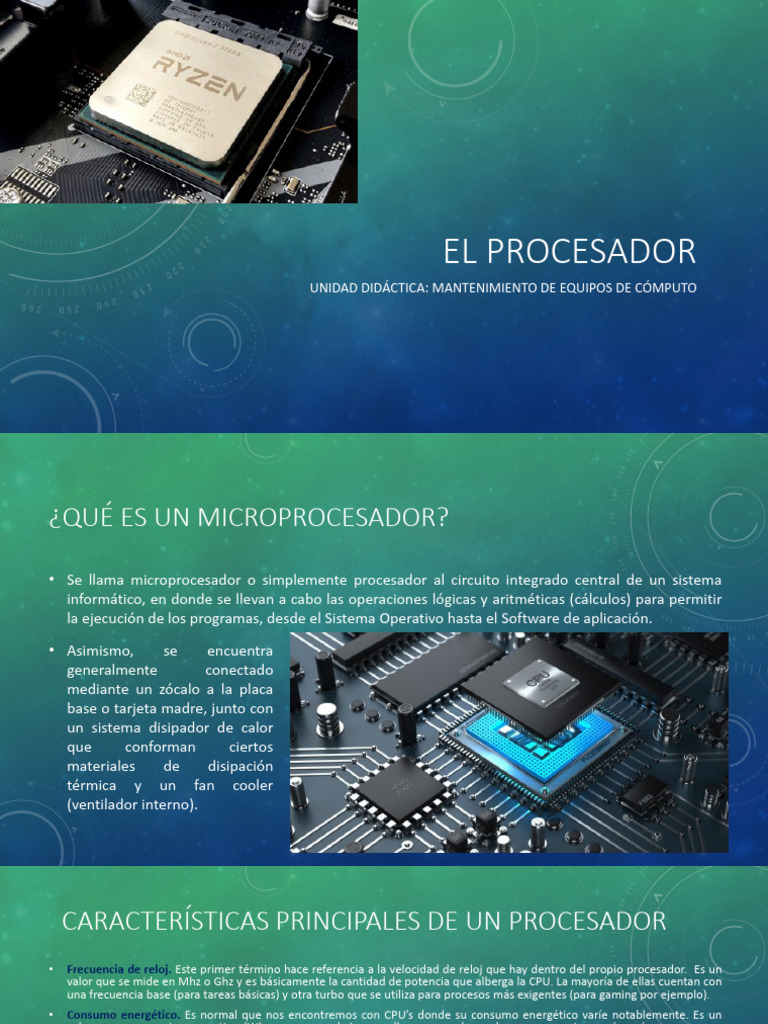 El Procesador Pdf Microprocesador Ingeniería Informática
