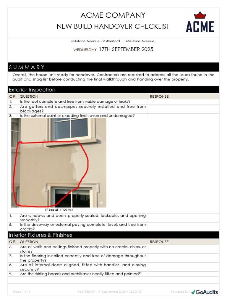 New Build Handover Checklist 2025 | PDF | Building Engineering