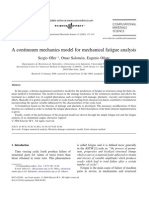 A Continuum Mechanics Model For Mechanical Fatigue Analysis