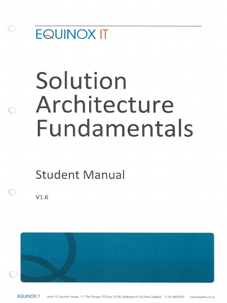 Solution Architecture Fundamentals - Part 1 | PDF