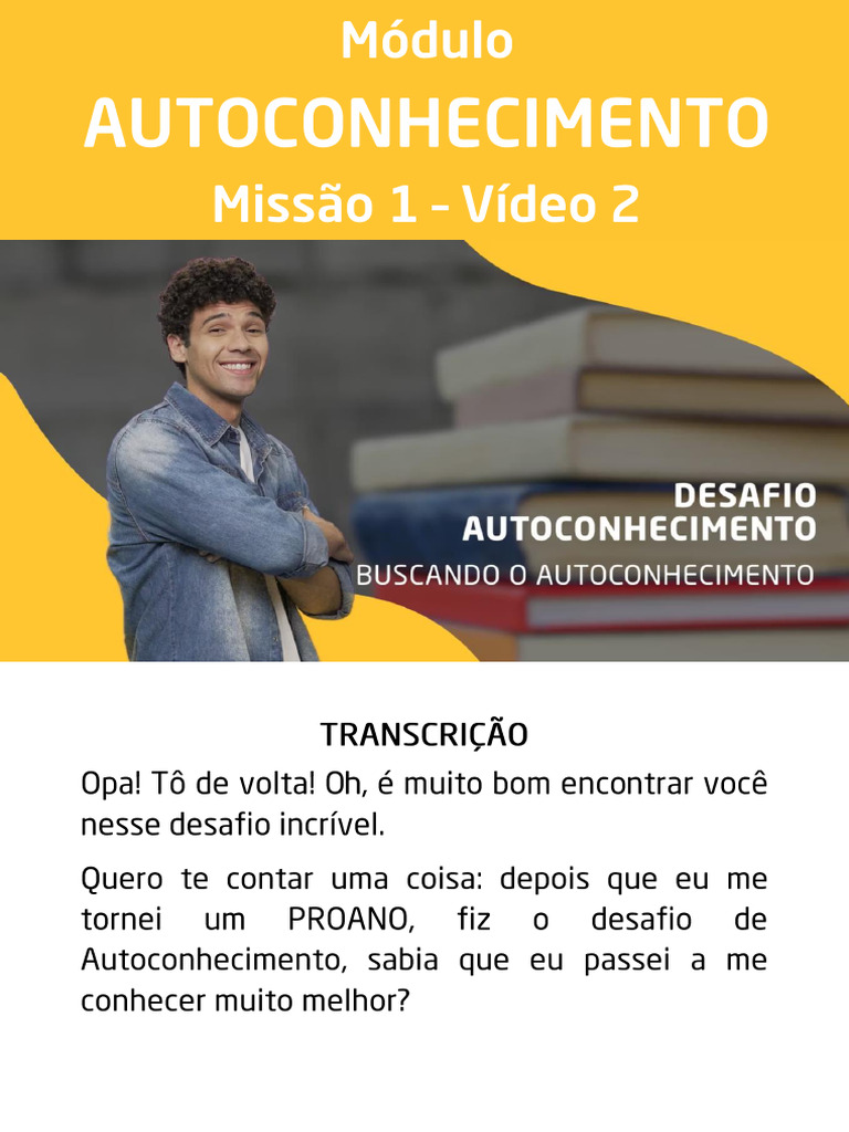 Autoc Missão1 Vídeo 2 | PDF