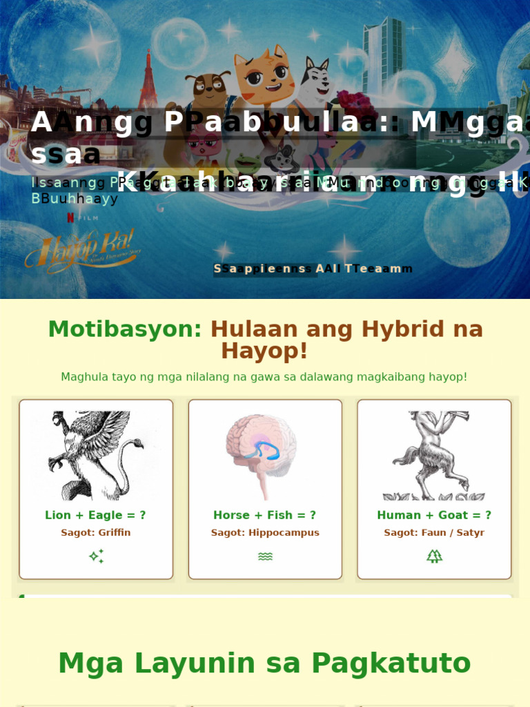 Gumawa NG Power Point Presentation Tungkol Sa Pabula | PDF
