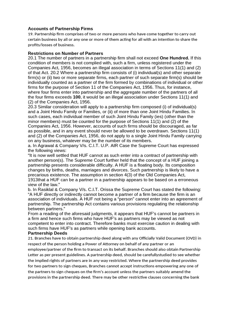 Partnership Firms: Legal Guidelines and Operations | PDF | Partnership ...