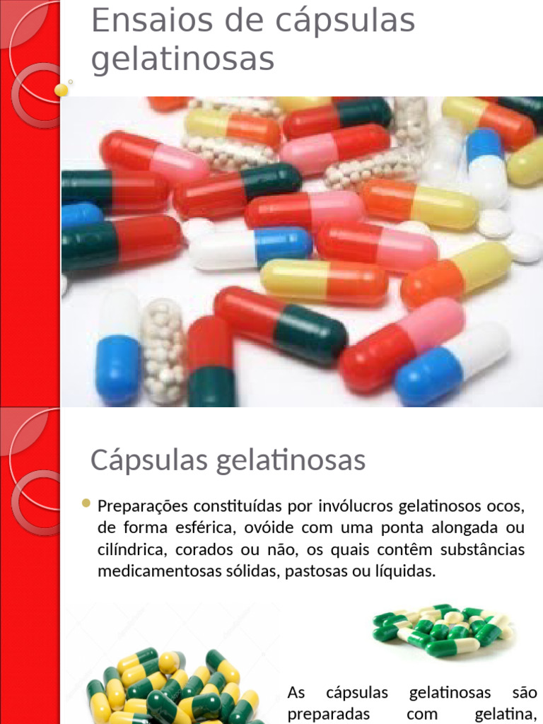 Tipos e Ensaios de Cápsulas Gelatinosas | PDF | Aquecimento global e ...