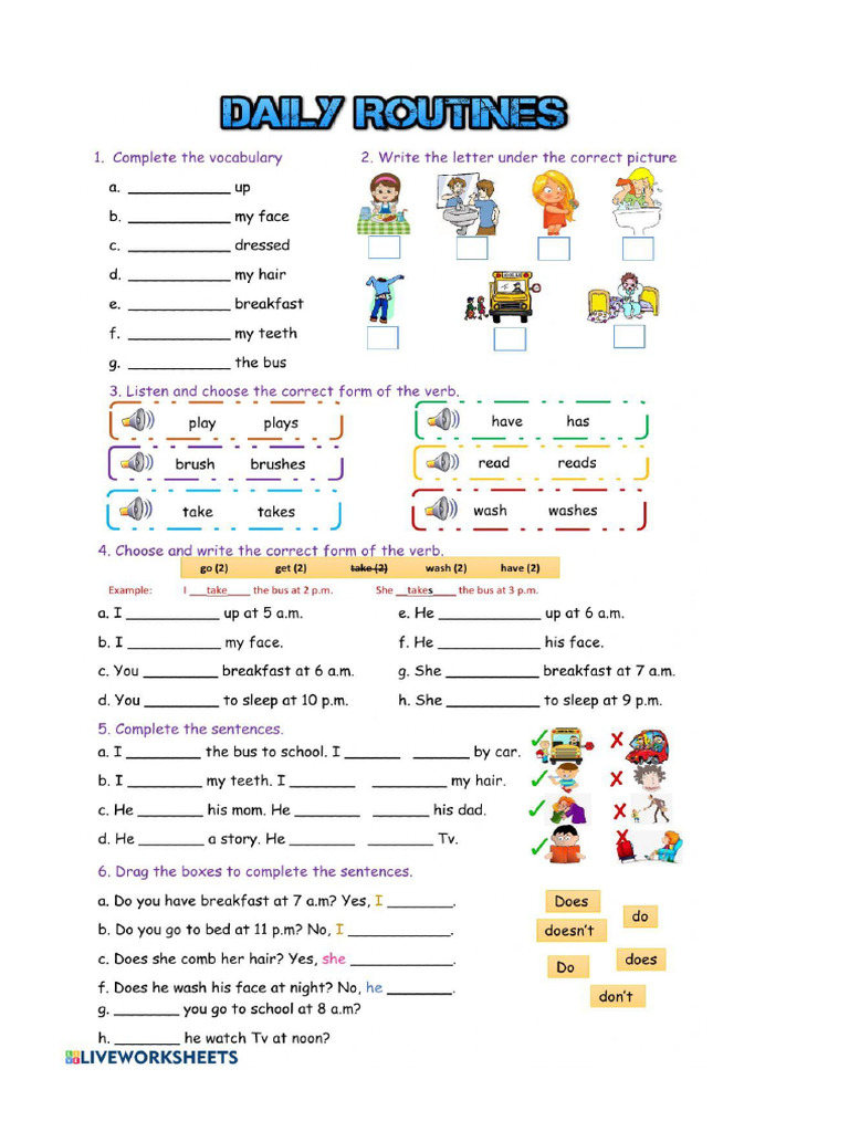 Daily Routines A1 | PDF