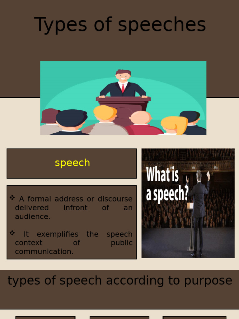 Types of Speech According To Purpose | PDF